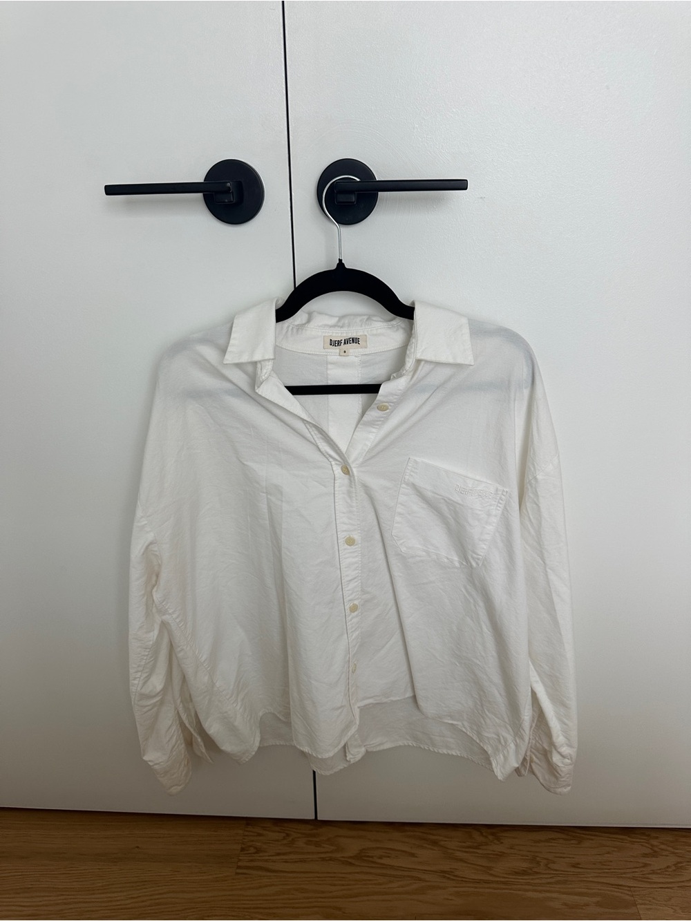 Djerf Avenue White Button-Down Shirt